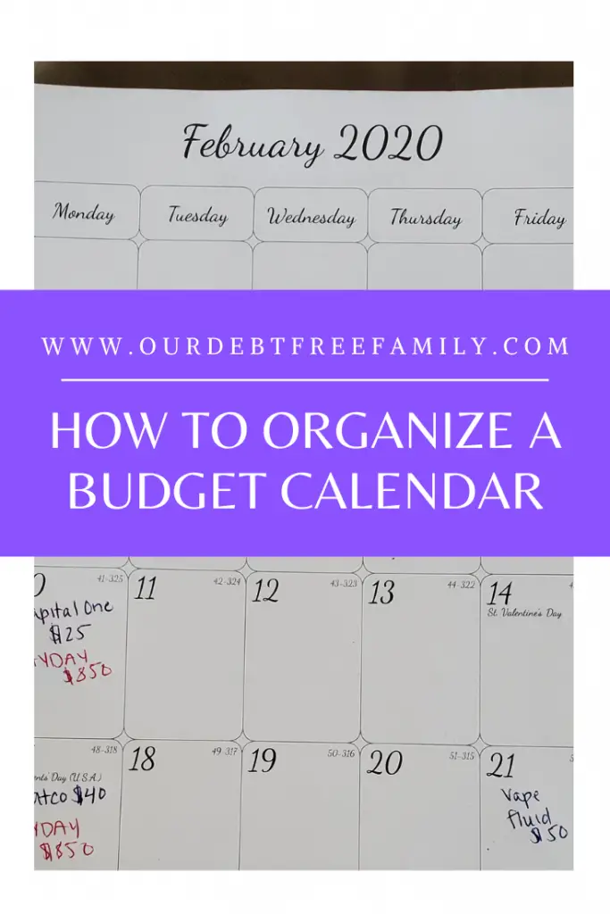 budget calendar