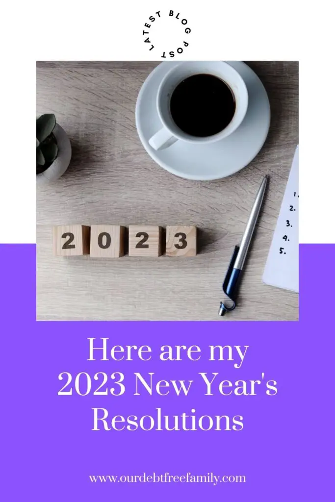 2023 new year's resolutions Pinterest graphic
