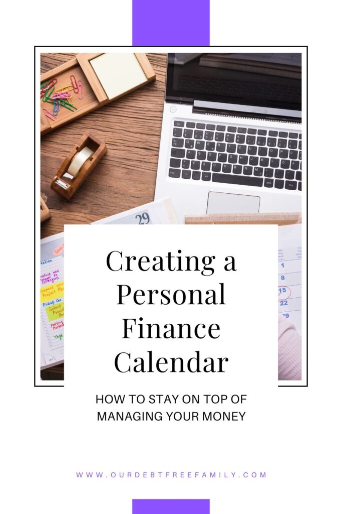 Creating a Personal Finance Calendar