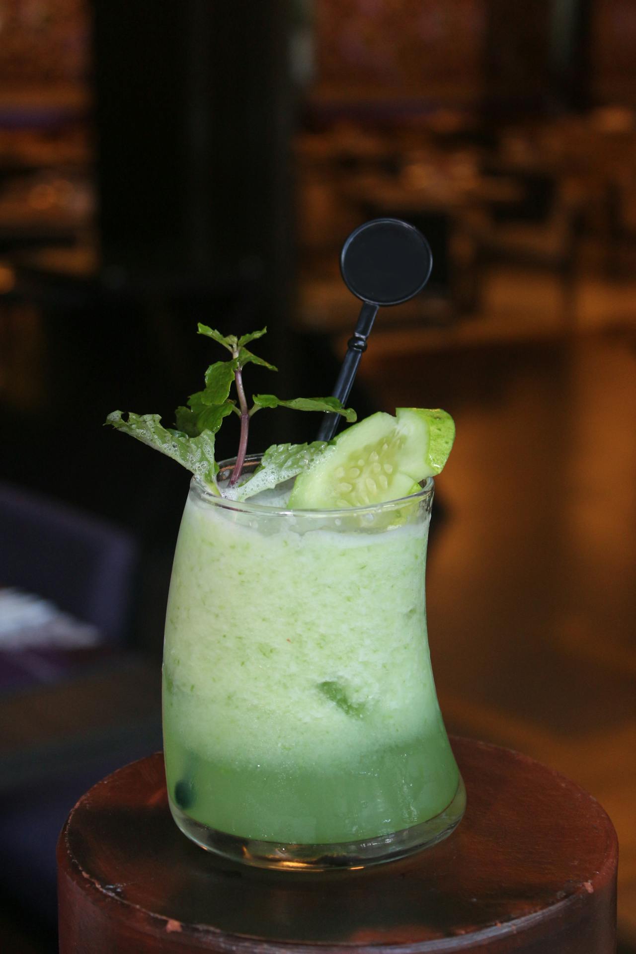 <p>1/2 cucumber, sliced</p> <p>10 mint leaves</p> <p>1 tablespoon lime juice</p> <p>1 tablespoon agave syrup (optional)</p> <p>1 cup sparkling water</p> <p>Cucumber slices and mint leaves for garnish</p> :: Pexels