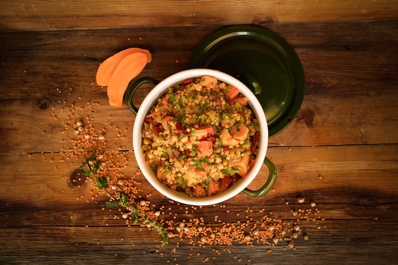 <p> Lentil soup is a comforting and hearty meal that’s loaded with plant-based protein, fiber, and essential minerals like iron and potassium. To make this soup, simmer green or brown lentils with diced carrots, celery, onions, and garlic in a vegetable or chicken broth. Add a spoonful of tomato paste, a dash of cumin, and smoked paprika to enhance the flavor. This one-pot meal is perfect for supporting digestion and maintaining energy levels throughout the day. Pair it with a slice of whole-grain bread for a complete and satisfying dinner. It’s also freezer-friendly, making it a convenient option for busy weeks. </p> :: Pexels
