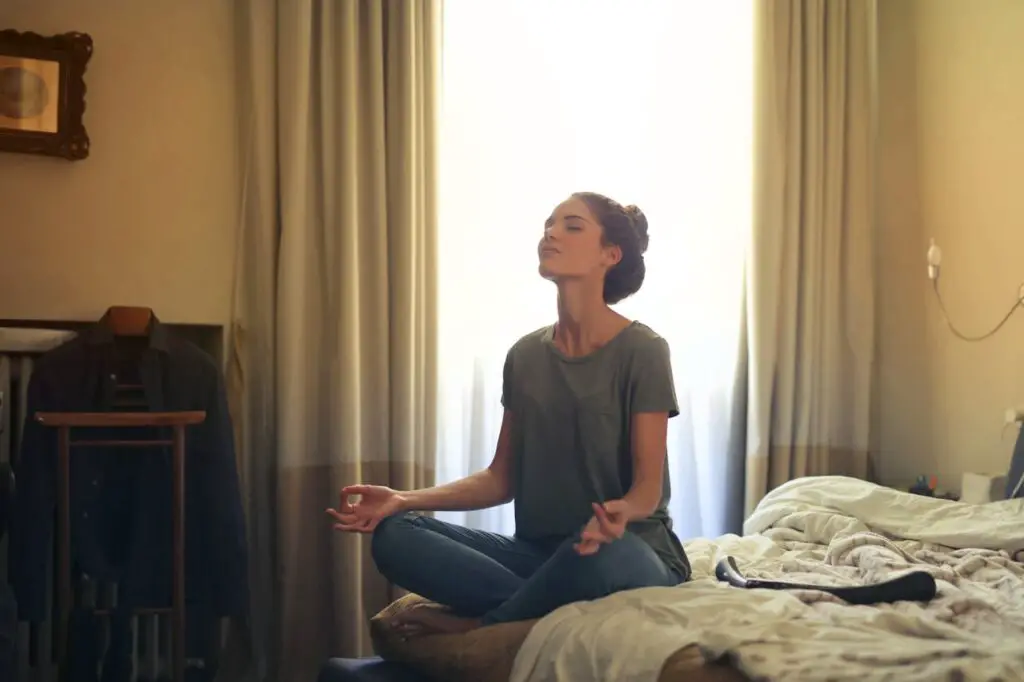10. Manage Stress and Anxiety <p> Stress and anxiety are common causes of sleepless nights. Incorporate relaxation techniques such as meditation, journaling, or progressive muscle relaxation to calm your mind before bed. Practicing gratitude and positive thinking can also help shift your focus away from stress and promote a more restful sleep. </p> :: Pexels
