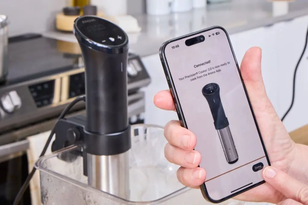 <p> If you want restaurant-quality meals at home, a sous vide cooker is a game-changer. A Bluetooth or Wi-Fi-connected sous vide device lets you control the temperature and cooking time from your smartphone, ensuring perfectly cooked food without any guesswork. Simply seal your ingredients in a bag, place them in water, and let the device cook everything at a precise temperature. Whether you are preparing steak, chicken, vegetables, or even desserts, a sous vide cooker makes it easy to achieve flawless results with minimal effort. Some smart models even offer guided recipes, allowing you to perfect your cooking technique with step-by-step instructions. </p> :: seriouseats.com
