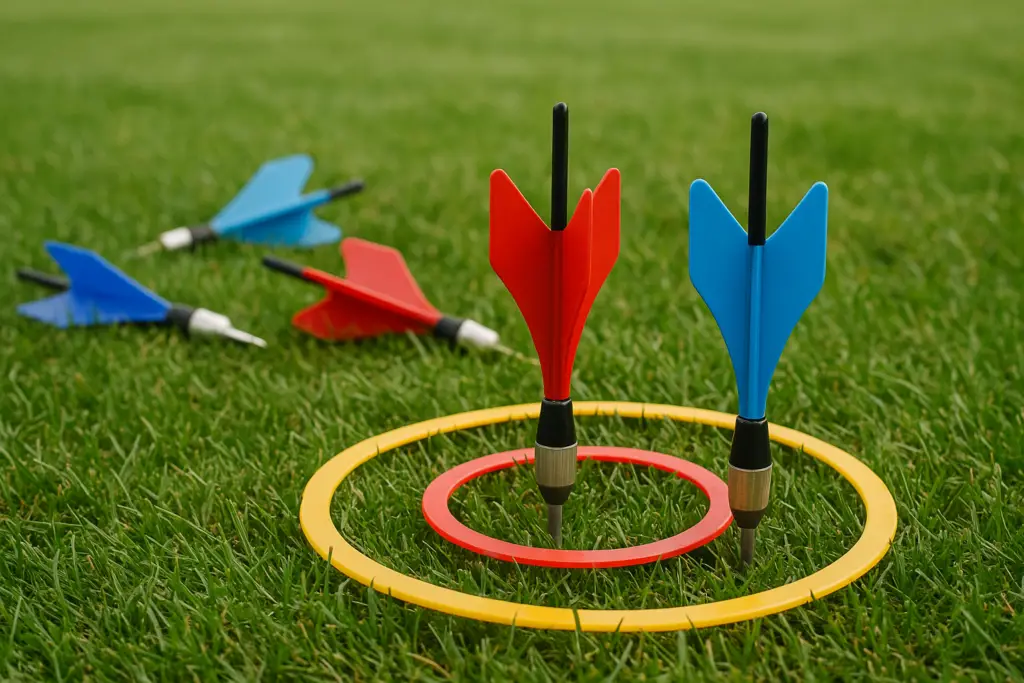 <p> Lawn darts, known as “Jarts,” were once a hit at family barbecues and weekend gatherings. But the metal-tipped darts turned out to be far more dangerous than fun. Thousands of injuries and several tragic deaths, primarily involving children, led to increasing scrutiny. Despite repeated warnings, it wasn’t until 1988 that the U.S. Consumer Product Safety Commission finally banned them outright. Today, owning or selling the original version is illegal in many places, and safer, plastic alternatives have taken their place on store shelves. </p> :: DALL-E