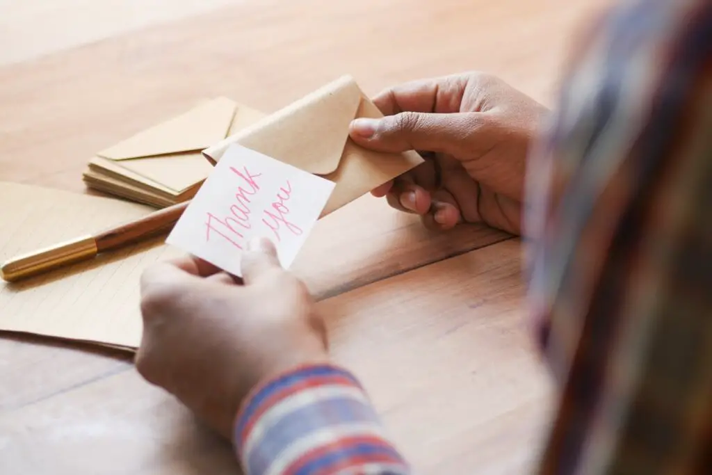 <p> A heartfelt thank-you note never hurts, but writing a full-page letter for every minor gesture can seem like overkill. In a world of fast communication, research shows people now appreciate brief, timely expressions of gratitude more than elaborate ones. For example, after a coffee meetup, a simple text like “Really enjoyed catching up—thanks again!” is often better received than a formal card. Save the longer notes for weddings, big favors, or meaningful gifts. </p> :: Pexels