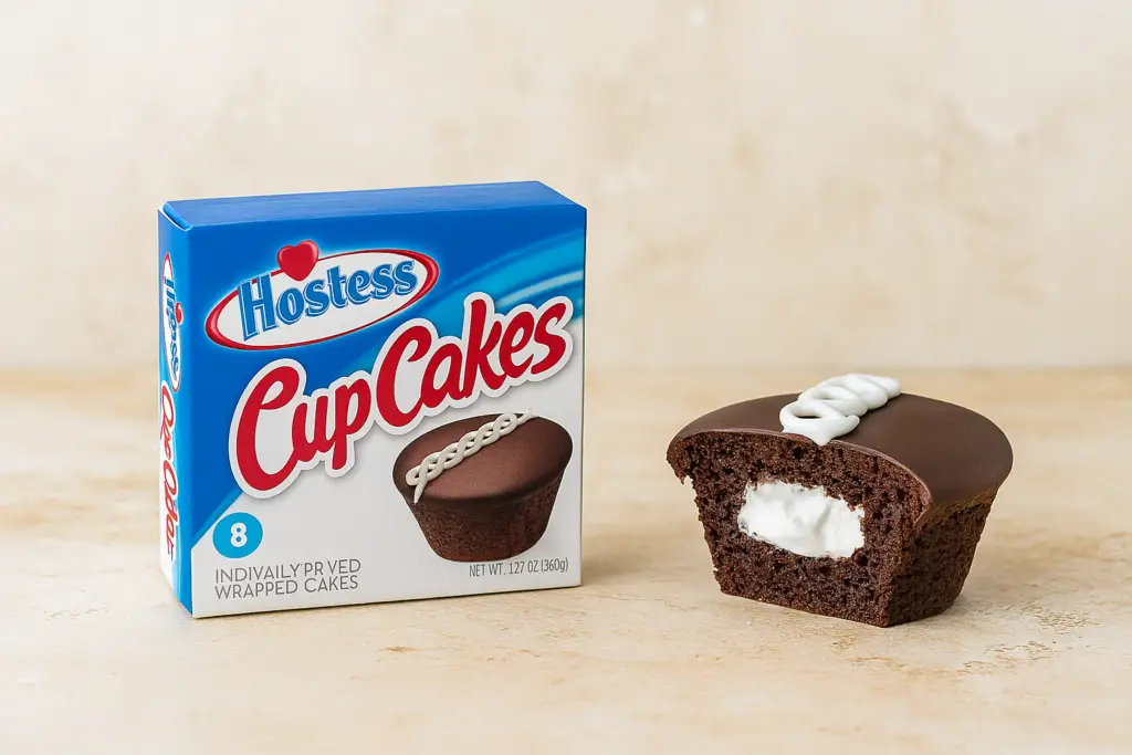 <p> You didn’t need to read the label to know what was inside a pack of Hostess CupCakes. That chocolatey dome topped with the white swirl was unmistakable—and irresistible. Introduced in the 1940s but widely loved through the 1960s, these cupcakes were a rich, individually wrapped treat with a creamy surprise at the center. They were affordable, easy to toss into a lunchbox, and fancy enough to feel like a celebration. The best part? Peeling off the chocolate top before biting into the fluffy cake. Today, Hostess has expanded its lineup, but the original cupcake—with its perfect balance of moist chocolate cake and vanilla crème—remains a fan favorite. It’s a treat that invites a little ritual, a little memory, and a lot of smiles. </p> :: DALL-E