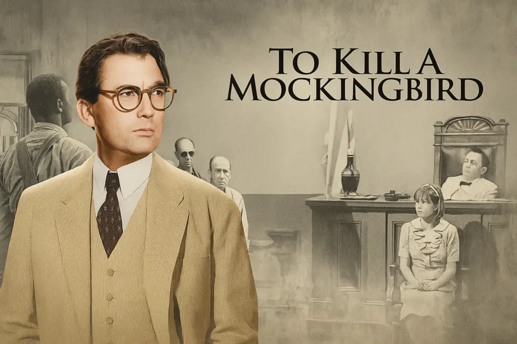 <p> Gregory Peck’s portrayal of Atticus Finch is as powerful now as it was in 1962. Based on Harper Lee’s celebrated novel, this film tackles racism, morality, and compassion through the innocent eyes of young Scout. For Boomers who grew up in the civil rights era, To Kill a Mockingbird remains a deeply emotional and thought-provoking experience. It’s one of those rare movies that speaks to your conscience as well as your heart. </p> :: DALL-E