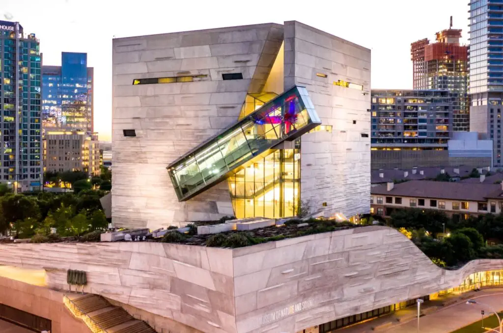 <p> Modern, sleek, and full of surprises, the Perot Museum in Dallas offers a thrilling journey through five floors of exhibits. The museum is known for its stunning architectural design and a T. rex skeleton that greets you right at the start. Inside, you’ll find interactive zones covering sports science, energy, space, paleontology, and more. It’s a fun mix of digital and physical experiences, from racing against virtual Olympic athletes to touching real dinosaur fossils. Great for a half-day visit with plenty of photo ops. </p> :: CoStar