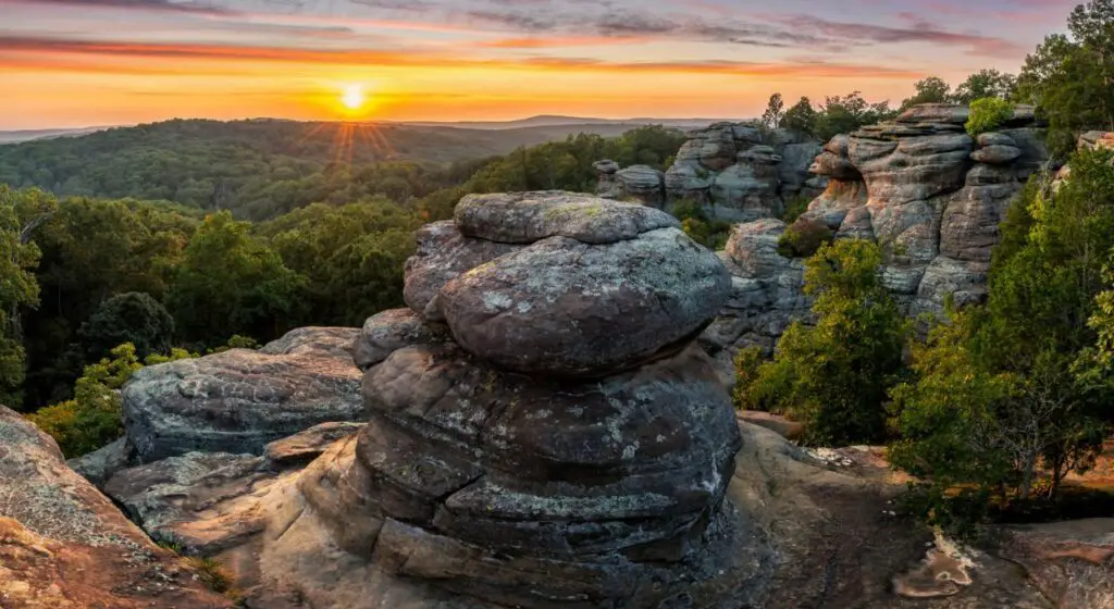 <p> Who knew Illinois had sandstone cliffs, forested trails, and dramatic rock formations that look straight out of a Western movie? Southern Illinois’ Shawnee National Forest offers all of that and more, minus the tourist mobs. Trails like the Garden of the Gods feature towering rock outcrops and panoramic views that are easy to navigate for hikers of all levels. Between your outdoor adventures, pop into charming small towns like Makanda for local art, wineries, and Midwest hospitality. It’s a wonderful mix of gentle adventure and local culture—perfect for Boomers seeking something new. </p> :: Visit The USA | visittheusa.com