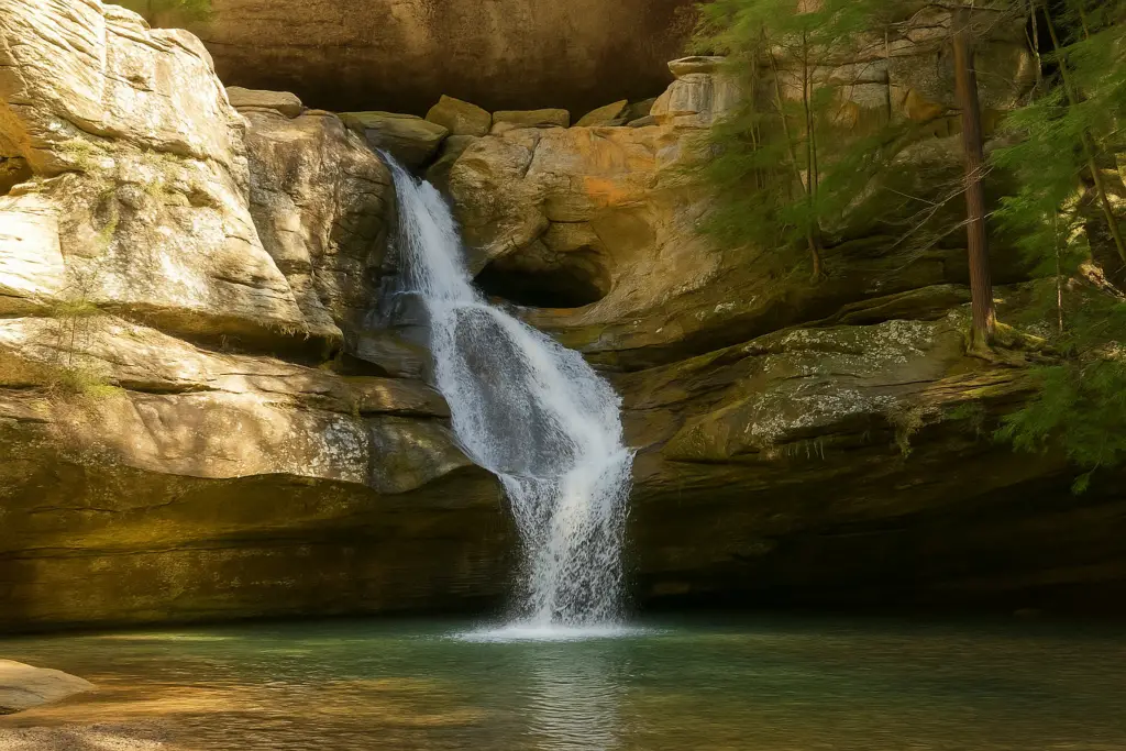<p> Nestled within Ohio’s Hocking Hills region, Cedar Falls is a serene gem for nature lovers looking to avoid strenuous hikes or throngs of tourists. The trail to the falls is relatively easy, winding through mossy hemlocks, sandstone cliffs, and cool, shaded glens. At the end of your stroll, you’re rewarded with the sight of a delicate waterfall cascading into a sparkling pool—a scene that feels like a hidden fairy tale. With picnic areas and plenty of gentle paths, Cedar Falls is perfect for Boomers craving beauty, peace, and a manageable outdoor adventure. </p> :: DALL-E