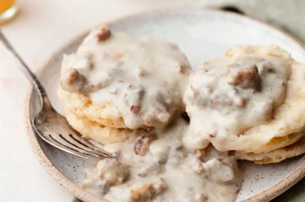 <p> Nothing says Southern comfort like fluffy biscuits smothered in creamy sausage gravy. Boomers remember this dish as a special weekend breakfast or brunch treat, full of peppery spice and buttery richness. To keep things lighter, swap pork sausage for turkey or add mushrooms and onions to the gravy for extra flavor and fewer calories. Even with these tweaks, each bite remains indulgent and comforting. </p> :: Simply Recipes