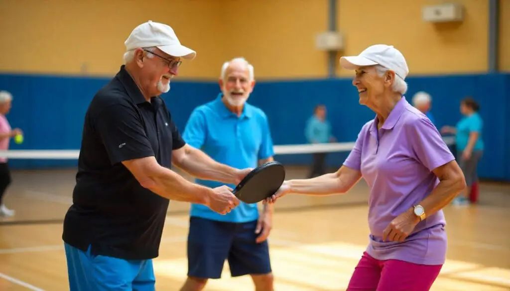 <p> If you ask boomers why they love pickleball, many will mention the friendships they’ve formed. Unlike tennis, where you often play with just one partner, pickleball thrives on a rotating, community vibe. Players mix and match partners throughout open play sessions, creating a lively, social atmosphere. There’s laughter, high-fives, playful banter, and a lot of encouragement, regardless of skill level. Many baby boomers say they’ve made lifelong friends through pickleball. Beyond physical health, the sport is a fantastic way to stay mentally sharp and connected, fighting off feelings of loneliness or isolation. In fact, don’t be surprised if your pickleball crew becomes your go-to group for coffee dates, lunches, and social outings! </p> :: Freepik AI
