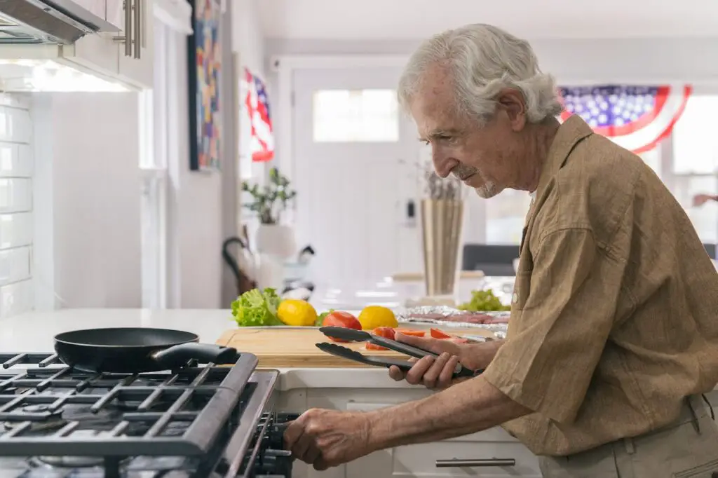 <p> Cooking is a great way to stay active and eat healthy, but it comes with its own set of dangers. Leaving a burner on or accidentally starting a grease fire can quickly escalate. If you’re cooking alone, never walk away from the stove, and always keep a fire extinguisher within reach. Wear short or snug sleeves while cooking, and use timers or smart kitchen gadgets to remind you of what’s on the burner. When in doubt, meal prep with a friend—it’s safer and more social. </p> :: Pexels