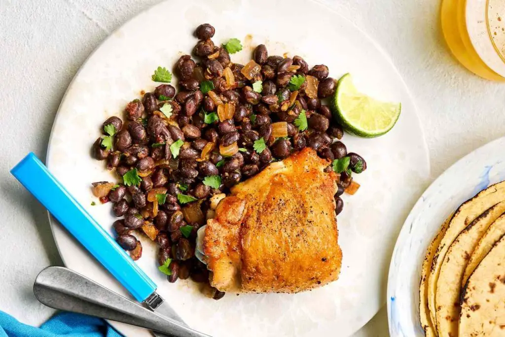 <p> For those nights when you want bold flavor without a lot of fuss, try chili-lime chicken thighs with black beans and brown rice. The zesty marinade packs a punch while keeping the chicken tender and juicy. Black beans provide fiber and protein, while brown rice keeps you full with healthy whole grains. It is a balanced, flavorful meal that proves heart-healthy food does not have to be boring. </p> :: Real Simple | realsimple.com