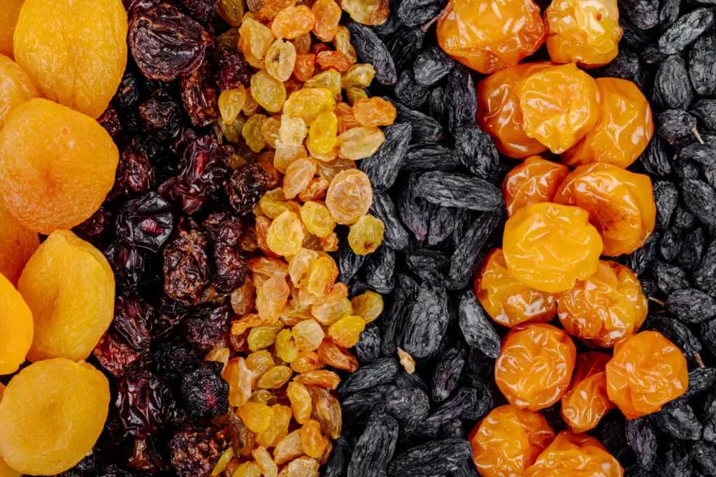 <p> Dried fruit may seem like a healthy snack, but it is deceptive. Drying removes the water, concentrating the sugars into each bite. A handful of raisins or dried cranberries can easily deliver more sugar than you intended. The trouble is that dried fruit is also very easy to overeat because it feels so small and light. If you want something sweet, opt for a few fresh berries instead. They are juicy, lower in sugar, and full of fiber to help keep your blood sugar steady. </p> :: Freepik