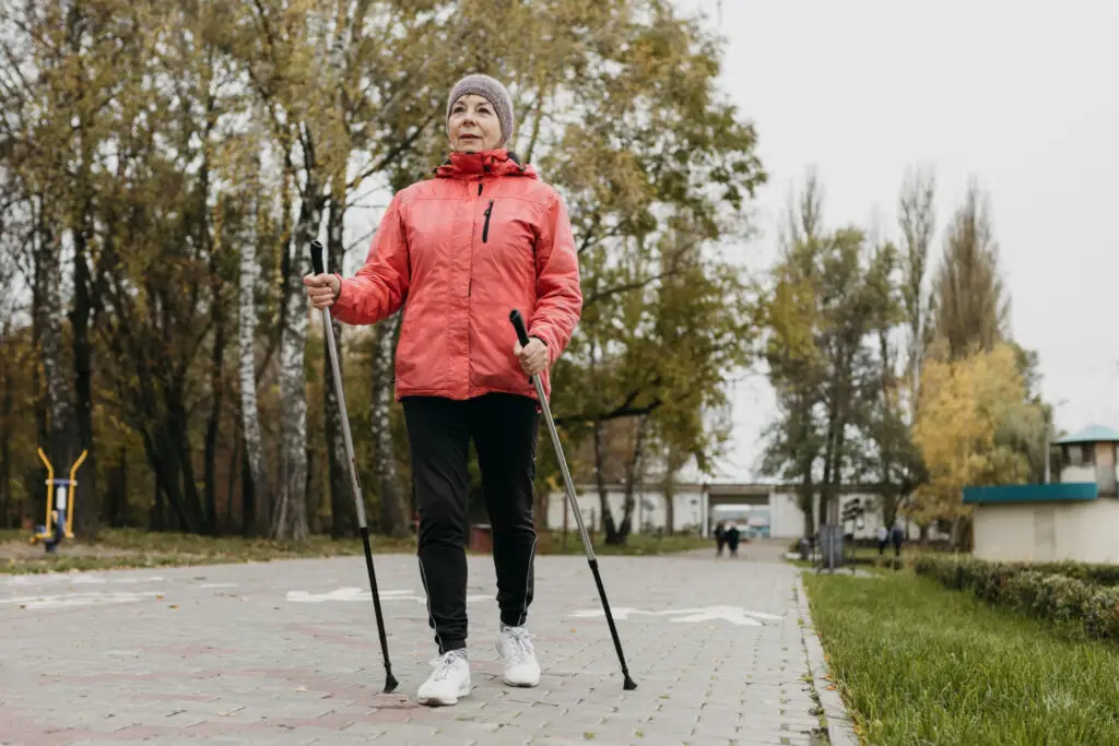 <p> Never underestimate the power of a good walk. Walking is one of the most accessible and effective ways to stay active as you age. It is free, gentle on the body, and can be done almost anywhere. A brisk 30-minute walk can strengthen your heart, improve circulation, and lift your mood. To take it up a notch, try Nordic walking, which involves using poles to engage your upper body and improve posture. It turns an ordinary stroll into a full-body workout without adding strain. Walking with a friend or joining a walking group also makes it a social habit that is easy to stick with. </p> :: Freepik