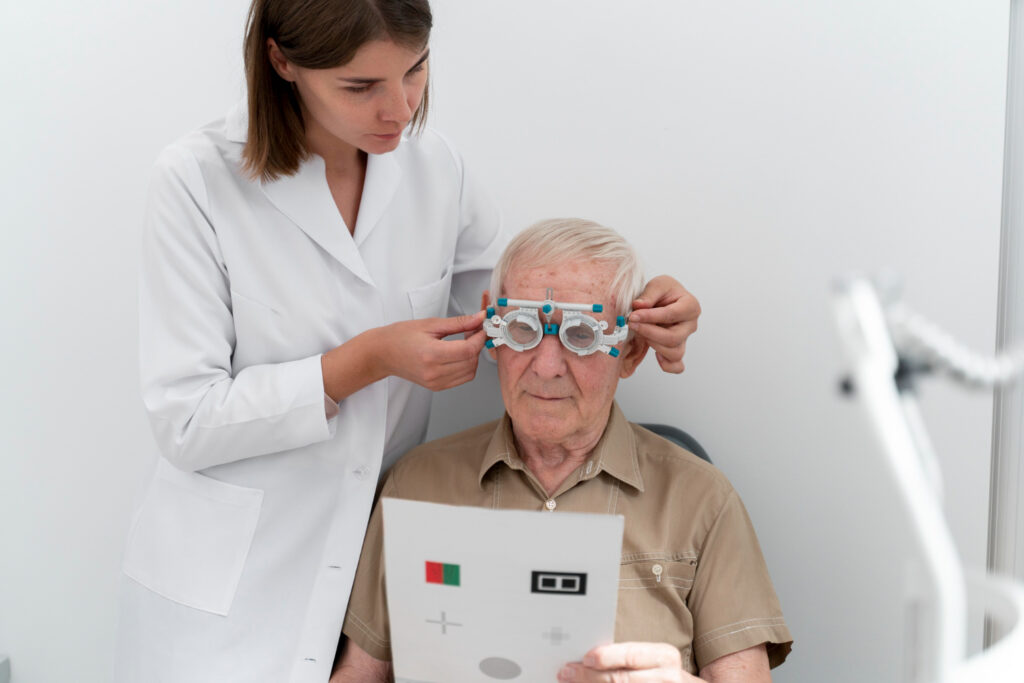 1. Schedule Regular Vision and Hearing Checks <p> Your eyes and ears are two of your most important driving tools. Even minor changes in eyesight or hearing can affect how quickly you notice hazards. Eye doctors recommend getting an annual exam to check for common conditions like cataracts, glaucoma, and age-related macular degeneration. These issues can sneak up gradually, but they may impact how well you see road signs, judge distance, or handle glare from headlights at night.
Hearing is just as crucial. A siren from an emergency vehicle or a horn from another driver can be lifesaving signals. If you wear hearing aids, make sure they are properly adjusted, and get tested every couple of years. Staying on top of these checkups is one of the easiest ways to keep yourself safe while maintaining peace of mind. </p> :: Freepik