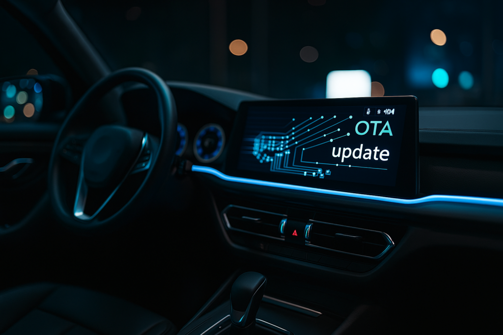 4. Over-the-Air Updates and Remote Diagnostics <p> Back in the day, updating your car meant taking it to a mechanic for a recall or service check. Today, many vehicles can receive over-the-air software updates just like your smartphone. This means your car can improve itself while parked in the driveway, adding new features or fixing bugs without you ever leaving home. Remote diagnostics are another major perk. Instead of puzzling over a vague “check engine” light, your car can now tell you exactly what needs attention, sometimes even before a breakdown occurs. For boomers, this reduces guesswork, cuts down on unexpected repair costs, and helps keep your car in top shape without hassle. </p> :: DALL-E
