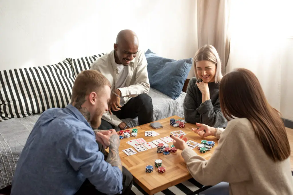 6. Board Games and Tabletop Fun <p> Board games aren’t just for rainy days anymore. Families, friends, and even couples are rediscovering the joy of sitting around a table and laughing over a game. It’s a great way to connect, share stories, and escape the constant buzz of digital life. From strategy games like Catan to old-school favorites like Monopoly or Uno, there’s something for everyone. Host a simple game night with snacks and good company — you’ll be surprised how much fun it is to unplug and play the old-fashioned way. </p> :: Freepik