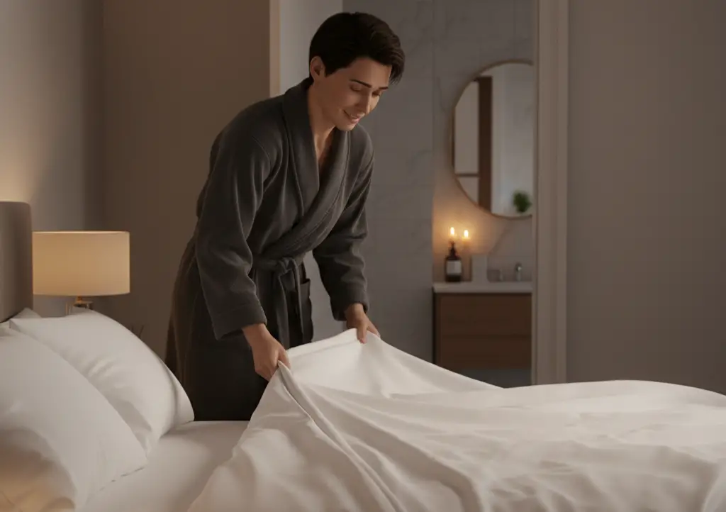 6. Hygiene and Bedding Are Key <p> Regardless of whether you shower in the morning or at night, maintaining proper hygiene and clean bedding is essential. Night showers are especially helpful in preventing dirt, sweat, and allergens from building up on your sheets. However, if your bedding is dirty, the benefits of showering at night can be reduced. A good habit is to change your sheets and pillowcases at least once a week, or more often if you sweat heavily, have pets in your bed, or suffer from allergies. Clean bedding ensures that your shower routine, morning or night, is more effective and contributes to better skin health and comfort. </p> :: Gemini