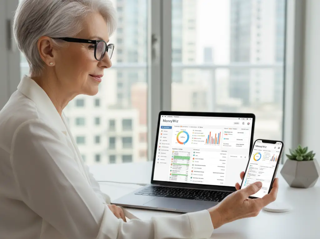 9. MoneyWiz <p> MoneyWiz is a robust tool that works especially well for Apple users. It supports budgeting, bill tracking, and detailed reports, and it syncs across devices so you can keep tabs on your finances from your phone, tablet, or computer. One standout feature is the ability to set recurring transactions, which is perfect for things like monthly utility bills or subscription services. For boomers who want a powerful but intuitive app, MoneyWiz is a strong contender. </p> :: Gemini