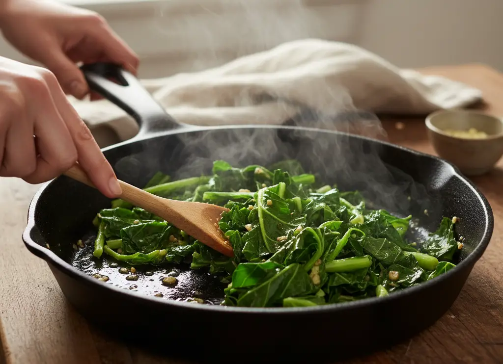 2. Collard Greens <p> Collard greens, along with kale and Swiss chard, are nutritional champions. Loaded with fiber, vitamins K and A, and antioxidants, they support heart health, bone strength, and digestion. The bitterness may put some off, but sautéing them with garlic and olive oil or slowly braising them can create a delicious, comforting side dish that makes any meal feel complete. </p> :: Gemini