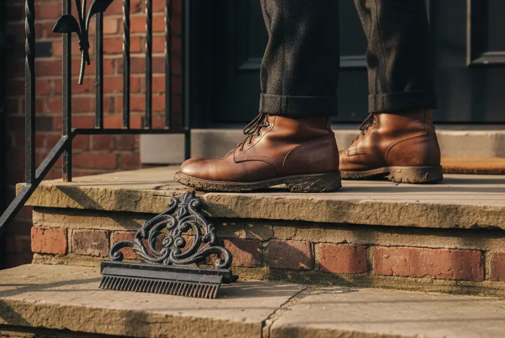 <p> If you live in an old house, you might have noticed a small iron plate or decorative slot near the front steps. That, my friend, is a boot scraper. Back when muddy roads and unpaved streets were common, boot scrapers were essential for keeping dirt and muck out of the house. Guests would simply drag the bottoms of their boots across the scraper before entering. Modern shoes, sidewalks, and indoor flooring have made these relics unnecessary, which is why younger homeowners rarely recognize them. Still, they add a charming, old-world touch to historic homes. </p> :: Gemini
