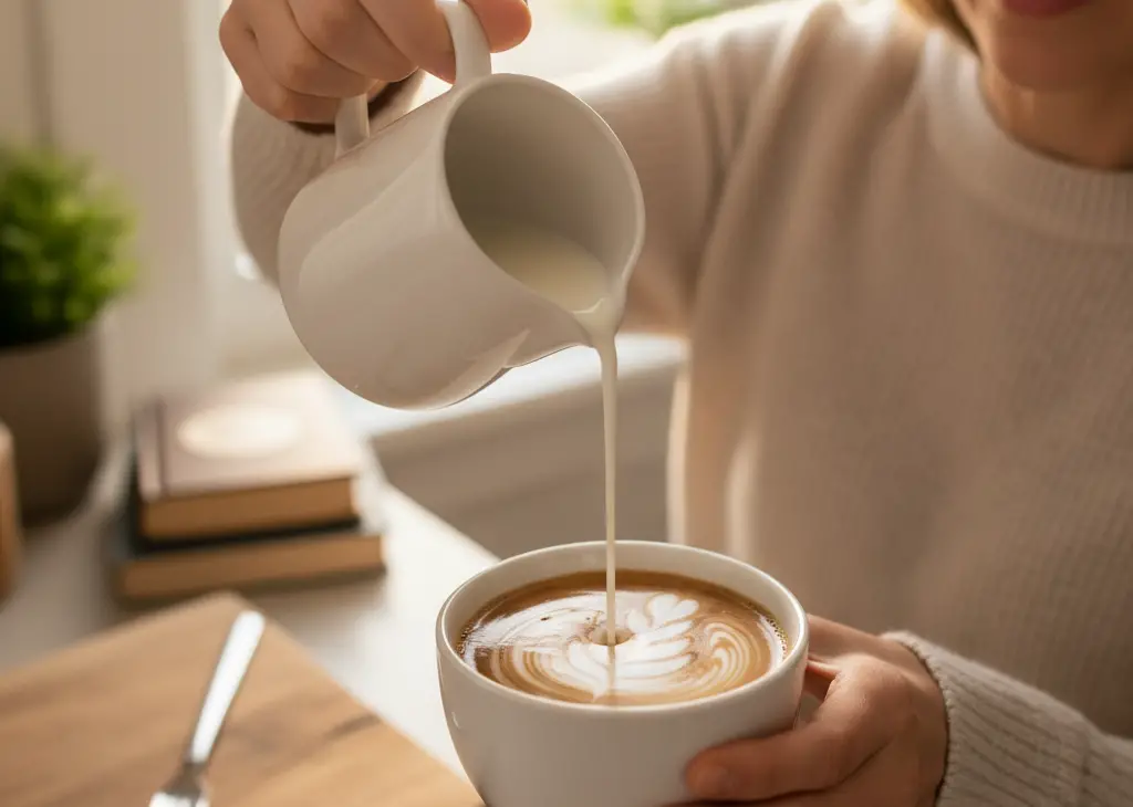 5. Use a Splash of Low-Fat Milk or Unsweetened Plant Milk