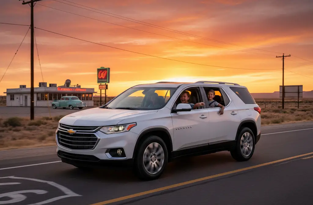 <p> If you are looking for a vehicle that combines SUV versatility with loads of space, the Chevrolet Traverse fits the bill. It is large enough to comfortably seat seven or eight passengers while still leaving plenty of room for everyone’s belongings. Families love the Traverse for its road trip practicality, and its smooth ride makes even marathon drives manageable. It is like the more stylish cousin of a minivan—big on comfort and function but still rugged enough to take on longer adventures. </p> :: Gemini