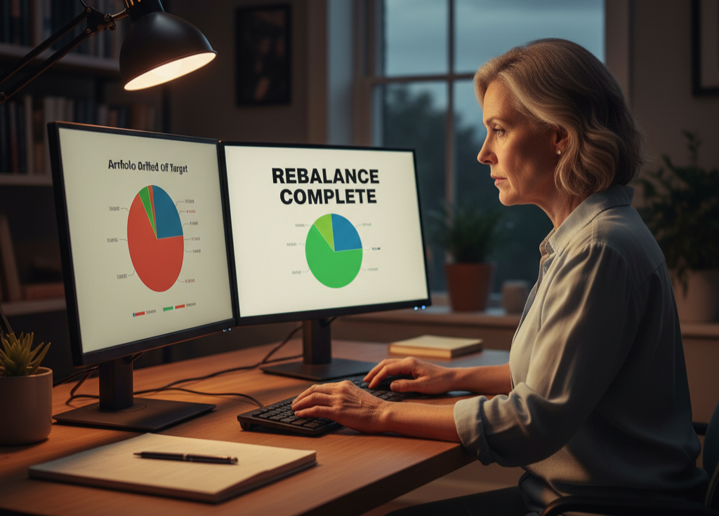 <p> Even the most perfectly built portfolio can drift off course. Over time, certain investments grow faster than others, throwing off your original balance. Rebalancing means checking your portfolio—at least once a year—and adjusting it back to your target allocation. For example, if your stocks surge and now make up 70 percent of your portfolio when your goal was 60 percent, you can sell a bit of stock and buy more bonds to even things out. Rebalancing keeps your risk level consistent and prevents your portfolio from becoming too aggressive or too conservative without you realizing it. </p> :: Gemini