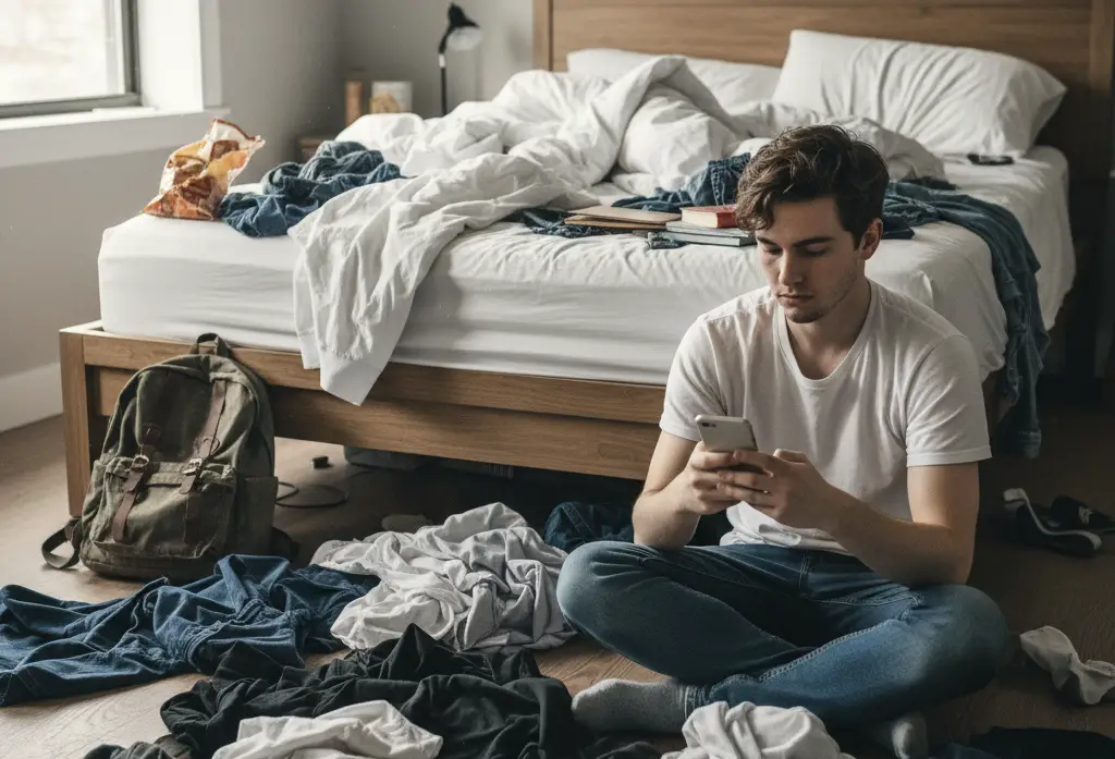8. Leaving Clothes on the Floor <p> Clothes drop on the floor “just for now,” and then later never comes. Soon, your floor doubles as a laundry basket. This habit is harmless at first but quickly becomes a visual reminder of procrastination. </p> :: Gemini