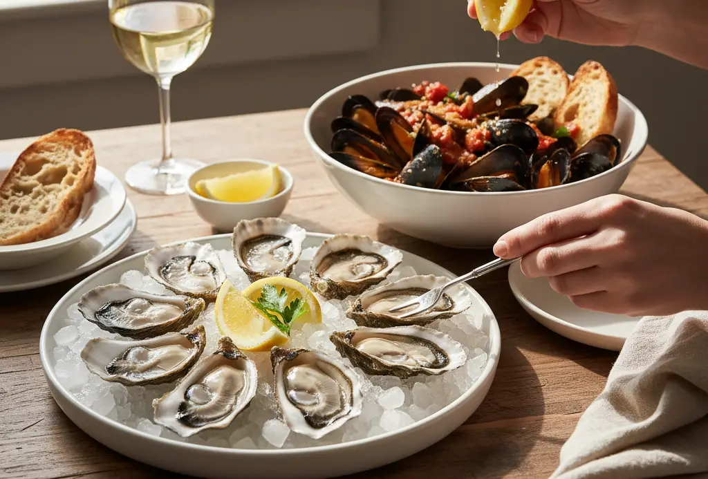 11. Oysters and Mussels <p> Shellfish like oysters and mussels are often avoided because of taste or unfamiliarity. They are loaded with zinc, vitamin B12, and other essential nutrients that support immune function, brain health, and energy levels. Try steamed mussels in tomato-garlic sauce or enjoy a few oysters on occasion to reap the benefits without feeling overwhelmed by quantity. </p> :: Gemini