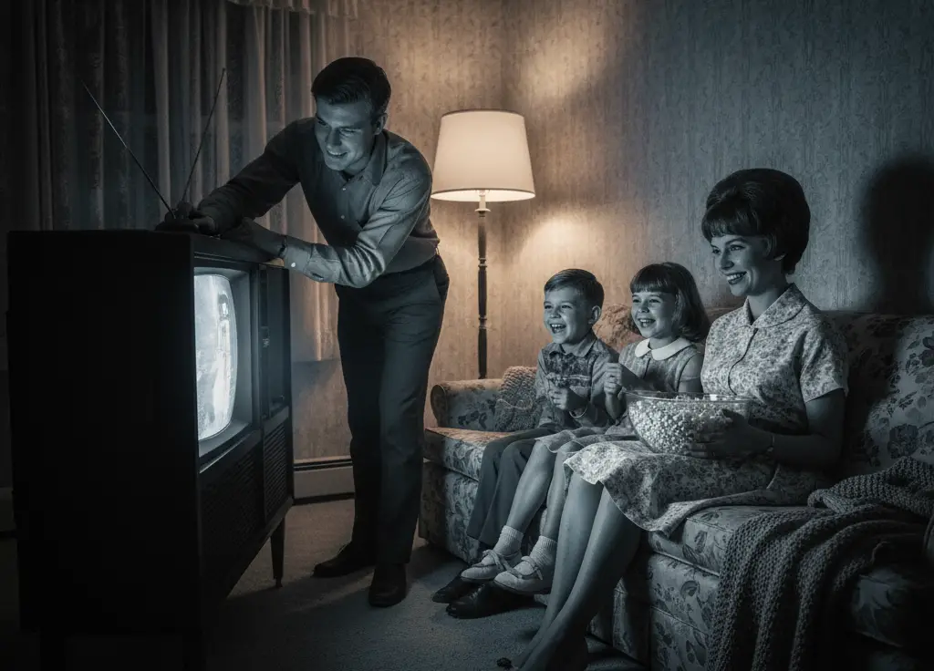 3. Gathering Around the Family TV