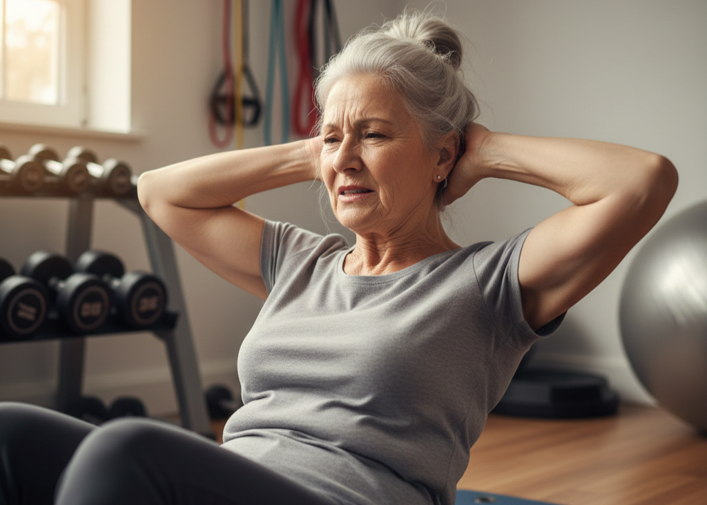 <p> Core strength is essential for stability, balance, and preventing falls. However, traditional sit-ups and crunches can strain the neck and spine, especially for those with osteoporosis, arthritis, or past back injuries. Repeated bending and twisting may aggravate preexisting conditions and lead to discomfort or long-term injury.

Gentle alternatives such as seated leg lifts, standing side bends, or modified planks can strengthen the core without placing excessive stress on the spine. Pilates-based routines designed for older adults are another excellent option, offering controlled movements that improve balance, posture, and flexibility. </p> :: Gemini