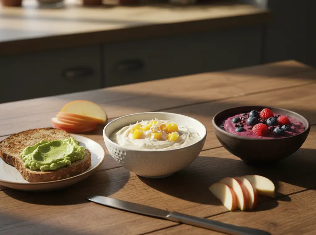 <p> Finally, consider fruit-based spreads made from fruits high in healthy fats, such as avocado, açaí, or coconut. These spreads are versatile and can be paired with whole-grain crackers, crispbreads, or even sliced fruits like apples or pears. The combination of natural fruit flavors and healthy fats makes for a snack that is both satisfying and nourishing. For example, an avocado-based spread on whole-grain toast, açaí pulp mixed into yogurt, or coconut-based spreads with fruit chunks can elevate your snack game while keeping you full and energized. </p> :: Gemini