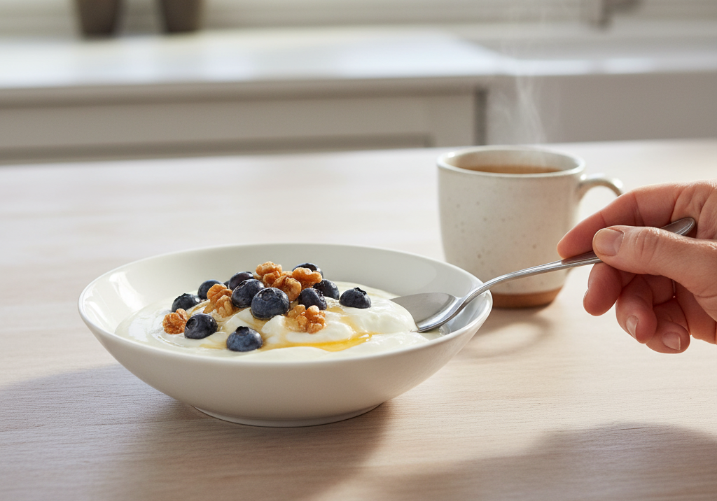 <p> Plain Greek yogurt is another multitasking powerhouse. It’s loaded with protein (10 to 15 grams per serving), calcium for strong bones, and probiotics that support gut health. Since inflammation often starts in the gut, those probiotics are a big win. Just be sure to pick plain, unsweetened varieties, as flavored yogurts can be packed with sugar—which fuels inflammation. Top your bowl with berries, nuts, or a drizzle of honey for a simple and delicious breakfast or snack. </p> :: Gemini