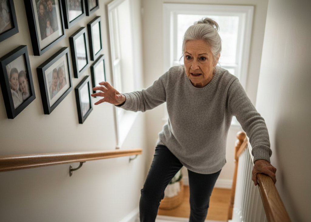 <p> Climbing stairs quickly or running up and down steps can be deceptively dangerous for seniors. Balance, muscle strength, and coordination all decline with age, and a single misstep can lead to a fall. Hip fractures, wrist injuries, and sprains are common consequences of stair accidents in older adults.

Safer approaches include taking stairs slowly, always using handrails, and avoiding rushing altogether. For those living in multi-story homes, it may even be worth investing in a stairlift or planning activities to minimize frequent stair use. Physical therapy exercises focused on leg strength and balance can also make stairs safer when occasional use is necessary. </p> :: Gemini