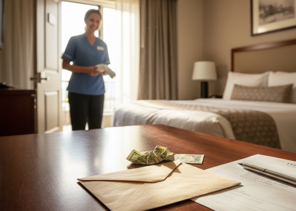 <p> Tipping is one of the clearest ways to signal appreciation to hotel staff, and employees notice both generous and nonexistent tips. For many hotel workers, tips are a significant part of their income, so even a small nightly tip goes a long way.

Consistently tipping demonstrates gratitude and often results in warmer, more attentive service. Conversely, leaving no tip at all may subtly affect how staff view your stay. A thoughtful gesture, like a few dollars left daily or a thank-you note, can enhance your interactions and create goodwill throughout your visit. </p> :: Gemini