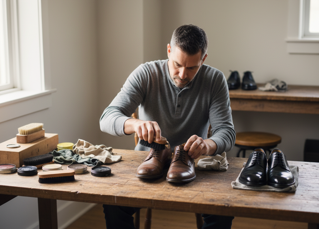 5. Neglecting Shoe Maintenance <p> You can wear a thousand-dollar suit, but if your shoes are dirty, scuffed, or cracking, that’s all people will notice. Shoes take a beating every day—dust, rain, and sidewalk grime all add up. Yet many men never clean or polish their shoes. A little bit of care can make even budget shoes look expensive.
How to Fix It:
Make shoe care part of your routine. Wipe off dirt after each wear, polish leather shoes once or twice a month, and condition them to prevent cracking. Keep an eye on the soles and heels—repair them before they completely wear out. Store your shoes in a cool, dry place and avoid tossing them into a pile by the door. When your shoes look cared for, your entire outfit looks more intentional. </p> :: Gemini