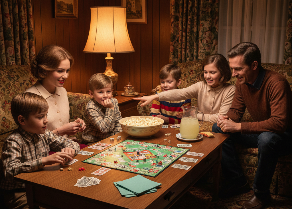 <p> Board games brought families together like nothing else. Monopoly, Clue, and The Game of Life were staples for weekend evenings, encouraging friendly competition and conversation. These gatherings strengthened family bonds and created memories that lasted far beyond the final turn of a dice. For boomers, game nights were opportunities to laugh, strategize, and enjoy each other’s company in a screen-free setting. </p> :: Gemini