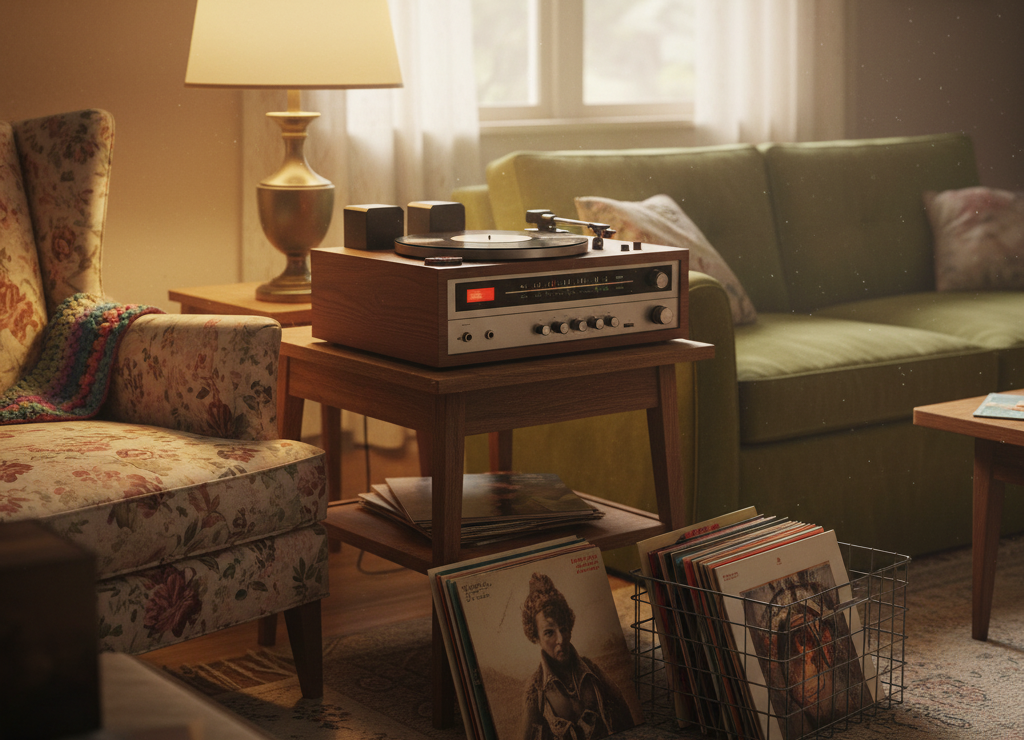 6. The Record Player or Stereo <p> No Boomer apartment was complete without a record player or stereo system. Whether you were spinning The Beatles, Fleetwood Mac, or Simon and Garfunkel, music filled every corner of your new space. It wasn’t just entertainment—it was a declaration of independence and personality. When the music played, your apartment felt alive. </p> :: Gemini