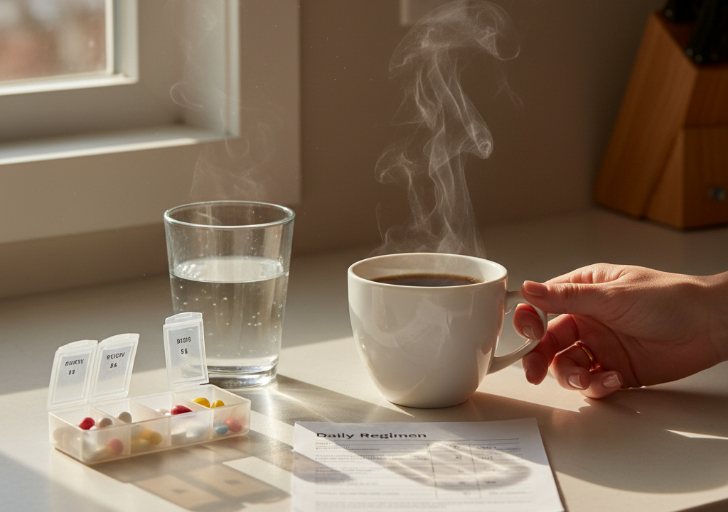 <p> Let’s be honest—coffee isn’t going anywhere. It’s part comfort, part energy, and part pure happiness. But being smart about when you drink it can make a world of difference, especially if you rely on prescription medications.

The key isn’t to give up coffee—it’s to make it work with your routine instead of against it. Read your medication instructions carefully, pay attention to any “take on an empty stomach” warnings, and don’t hesitate to ask your doctor or pharmacist how caffeine might fit into the picture.

Most of the time, it’s just a matter of timing. Taking your medication first, waiting 30 to 60 minutes, and then savoring your cup can help your treatment do its job properly while letting you keep your favorite ritual intact.

At the end of the day, your health and your happiness both matter. And with a little planning, you can have your coffee—and drink it too. </p> :: Gemini