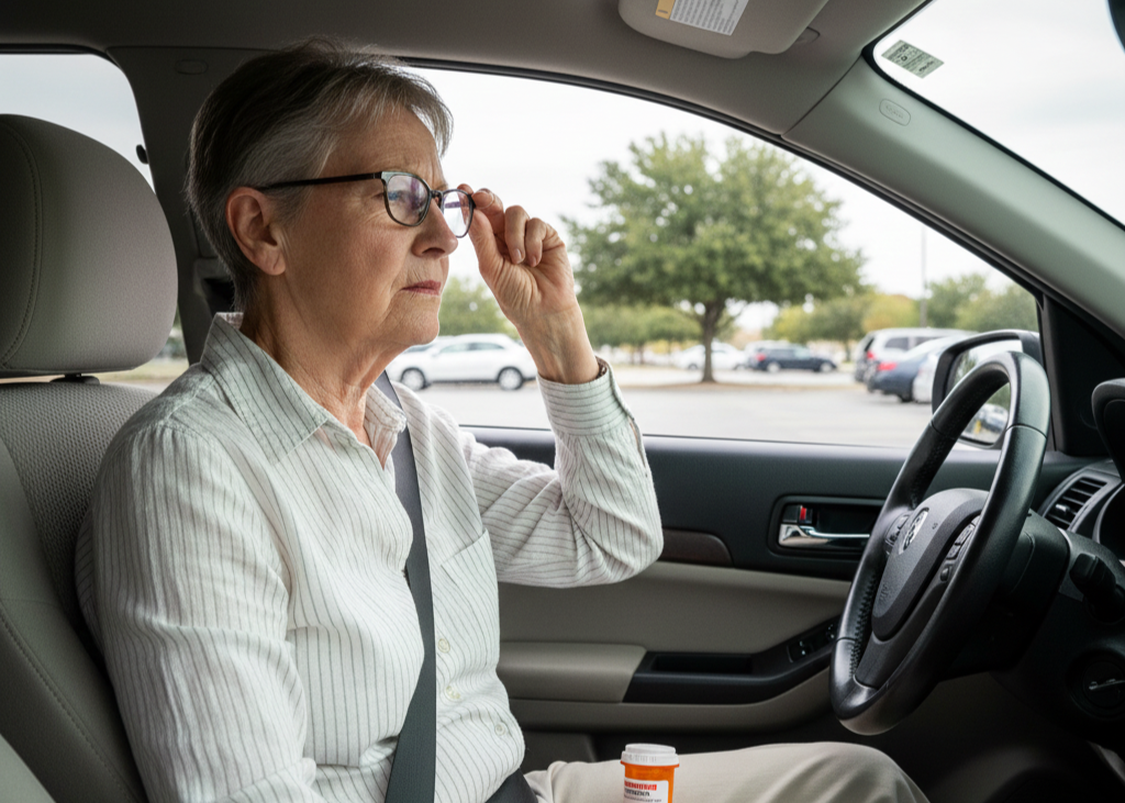 <p> Clear vision and hearing are essential for safe driving. Aging can bring challenges such as reduced night vision, increased glare sensitivity, and difficulty detecting sounds like horns or sirens. Additionally, medications commonly taken by seniors can cause drowsiness, dizziness, or other side effects that impair driving ability. If you have trouble reading signs, noticing hazards, or reacting promptly due to medication effects, it is worth consulting your doctor or eye specialist. Safety comes first, and sometimes even a minor adjustment, like new glasses or changing medication timing, can make a big difference. </p> :: Gemini