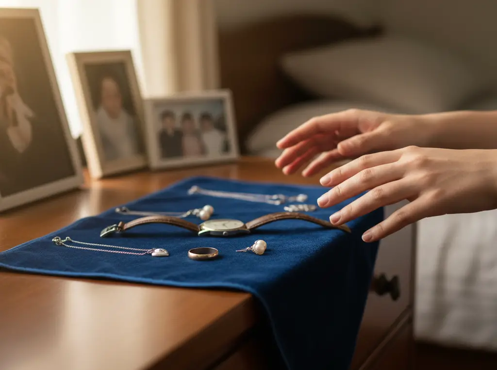 <p> Jewelry or accessories given or left behind by a loved one can be incredibly meaningful. These items are often passed down intentionally, creating a tangible link to family history and memories. A ring, watch, necklace, or charm can be kept in a safe place, worn occasionally, or even prepared as an heirloom for the next generation. Preserving these items allows you to carry the memory and spirit of your loved one close to you in a very personal way. </p> :: Gemini