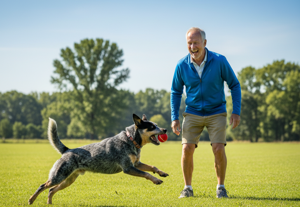 6. Australian Cattle Dog <p> For Baby Boomers who are still active and love spending time outdoors, the Australian Cattle Dog is a strong, intelligent, and loyal choice. Known for being one of the healthiest and longest-living breeds, many live well into their mid to late teens with proper care. These dogs are energetic and thrive with regular walks, hikes, or games of fetch, so they’re a perfect fit for retirees who enjoy staying active and engaged. They form incredibly strong bonds with their owners and are known for their loyalty and protective instincts. While they do need regular mental and physical stimulation, their health, endurance, and affectionate nature make them rewarding companions for the right owner. </p> :: Gemini