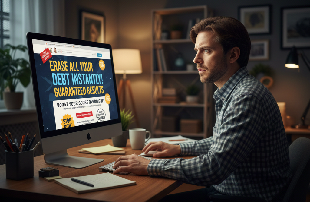 <p> Debt situations are complex, varying according to your creditors, loan terms, and personal financial history. Because of this, no reputable company can guarantee a specific outcome, such as erasing all your debt or reducing it by a set percentage within a short period. Scammers often lure people in with bold claims like “We will cut your debt in half in 90 days” or “No more calls from collectors ever.” These promises are unrealistic and are designed to prey on your hopes for a fast fix. When evaluating a debt relief service, pay attention to whether they are honest about potential results. A credible company will explain the risks, the time it may take, and the possible impact on your credit score. Transparency is a strong indicator that the organization is trustworthy. </p> :: Gemini