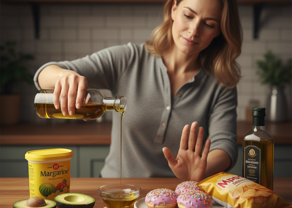 <p> Some margarines, commercially baked goods, and fried foods contain trans fats and excessive saturated fats, which increase bad cholesterol, promote inflammation, and raise the risk of heart disease.

Choosing healthier fats from olive oil, avocado, nuts, and seeds instead of processed spreads or fried snacks supports heart health and overall wellness. The shift does not have to be drastic—small, consistent choices add up over time. </p> :: Gemini