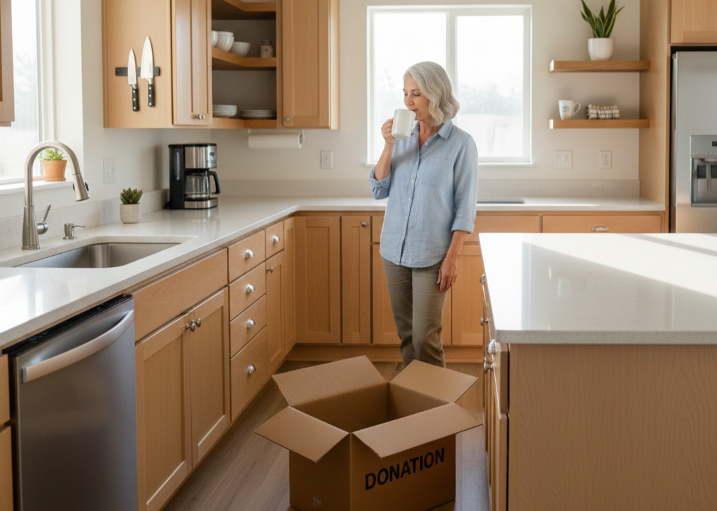 <p> Reaching your 60s is an opportunity to rethink what you need in your kitchen. Instead of collecting gadgets, duplicate tools, and decorative items, focus on practicality, ease, and simplicity. Letting go of unnecessary items does more than just free up space; it reduces stress, saves time, and makes cooking and meal prep a pleasure rather than a chore.

Start by taking a careful look at your kitchen and asking yourself, “Do I really use this?” If the answer is no, it is probably time to let it go. Whether it is specialty gadgets, multiple utensils, unused small appliances, excess storage containers, decorative dishware, or bulky knife sets, paring down to essentials will make your kitchen feel lighter and more functional.

A streamlined kitchen also encourages healthier habits, as it is easier to access the items you need for cooking fresh, simple meals. It allows you to spend less time wrestling with clutter and more time enjoying your space and the meals you create. By focusing on what truly matters, your kitchen can become a place of calm and joy, perfectly suited to the lifestyle you deserve in your golden years.

Remember, a kitchen that works for you is better than a kitchen full of things you do not. Simplify, organize, and enjoy. Your 60s are a time to embrace comfort, practicality, and the satisfaction of a space that feels just right. </p> :: Gemini