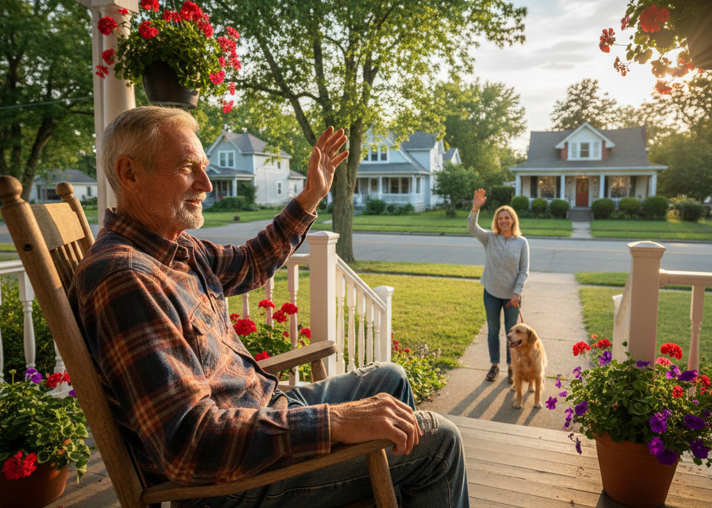 <p> Evenings spent on the front porch with a rocking chair or simple bench were about more than just enjoying fresh air. Porch sitting allowed neighbors to greet each other, children to play safely in the street, and casual conversations to flow naturally. Boomers recall chatting about the day, sharing stories, or simply waving at passersby.

Today, front porches are often overlooked, replaced by living rooms, television, or smartphones. Reintroducing porch sitting, even for a few minutes a day, encourages relaxation, mindfulness, and spontaneous connection. Sitting outside with a cup of coffee or tea can remind us that some of the best interactions happen face-to-face, in our own neighborhoods. </p> :: Gemini