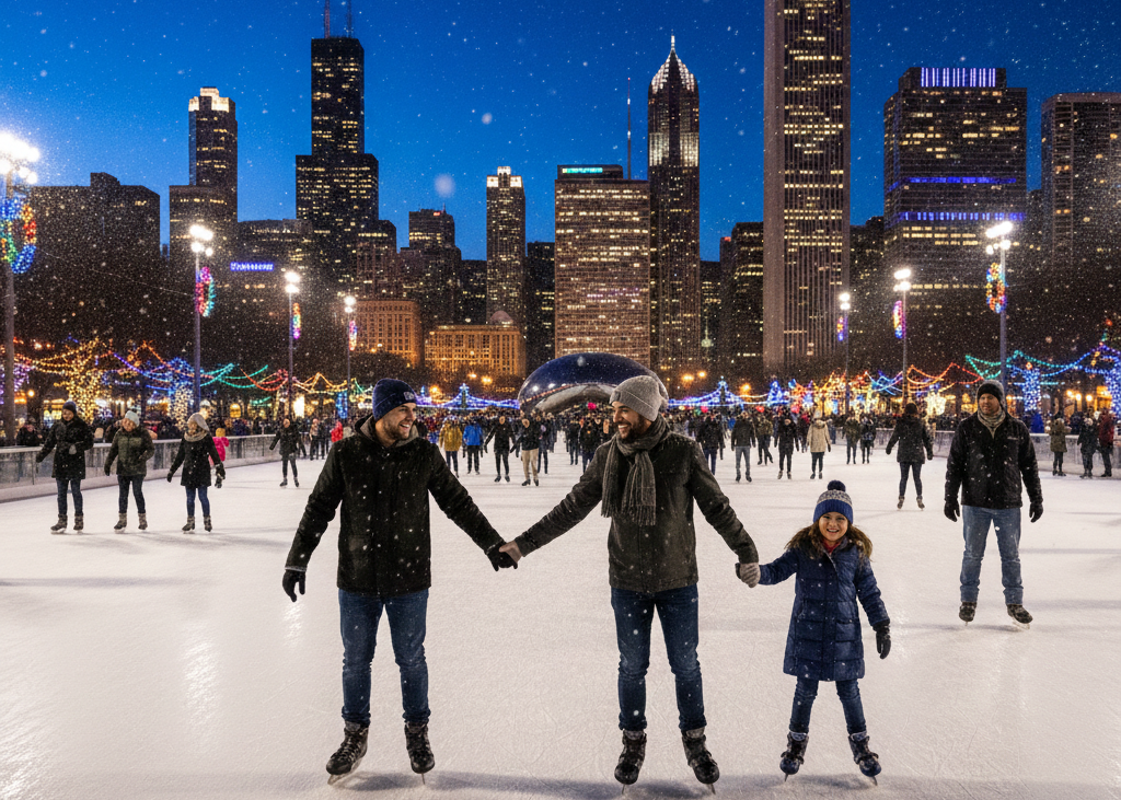 <p> Chicago’s Millennium Park becomes a winter wonderland during the holidays. The outdoor ice rink is a favorite destination for both locals and visitors. After gliding across the ice, explore nearby holiday markets, enjoy seasonal treats, and take in the city’s magnificent decorations. Chicago’s combination of architecture, lights, and holiday fun makes it a destination worth visiting during the season. </p> :: Gemini